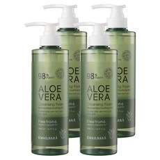 KWAILNARA 蘆薈保濕泡沫洗面乳, 500ml, 4瓶