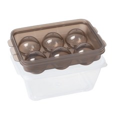 Nanu Dam 冰球製冰盒 6格 + 收納盒, 黑色