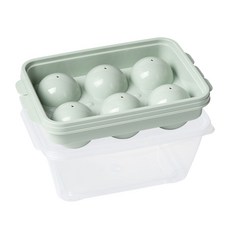 Nanu Dam 冰球製冰盒 6格 + 收納盒, 薄荷綠