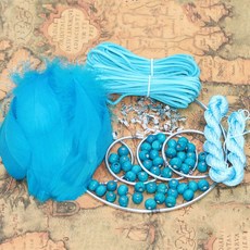 GAPANG 捕夢網DIY材料套組dream02510, 1套, 藍色