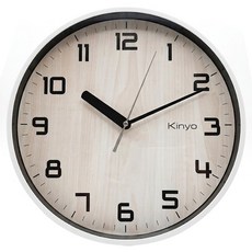 Kinyo 北歐風木紋掛鐘 CL156W, 白橡木