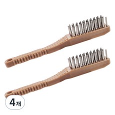 dailed 去除頑固污垢鋼絲不鏽鋼刷 304, 4個, 隨機出貨