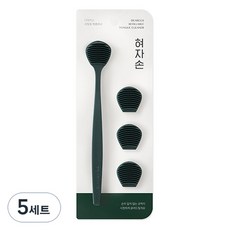 DEARCUS 孝子手 刮舌器 深綠色本體 + 3入補充頭組合, 5套, 37.5g