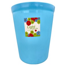 KEYWAY 聯府 好運花圓型垃圾桶 直徑26.5 x 32.7cm 0.51kg 14.5L 1個, 藍色