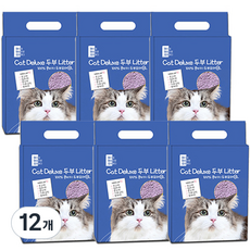 마마쇼 캣 디럭스 응고형 두부모래, 8L, 12개, 라벤더향