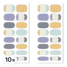 Bellancy 真實凝膠美甲貼 基本款美甲貼紙 16片, 纏繞彩蛋, 10個