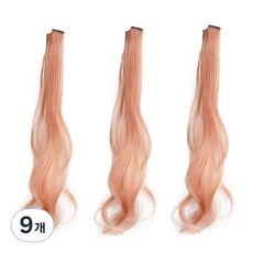 Bintem 獨特彩色時尚髮片, 葡萄柚色, 9個