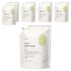 Simrio Honest 嬰兒奶瓶洗碗洗滌劑補充裝 Forest, 6個, 900ml