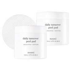 nooni AHA日常煥活去角質爽膚棉片 145ml, 80片, 2罐