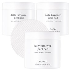 nooni AHA日常煥活去角質爽膚棉片 145ml, 80片, 3罐