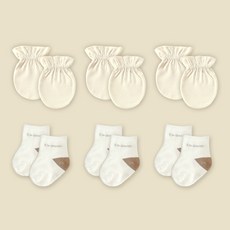 ikii 孩童棉包手套 3雙入+防滑襪 3雙入