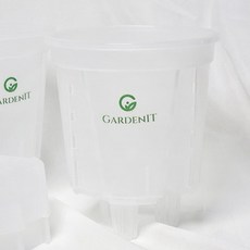 Gardenit 狹縫自動吸水花盆 + 托盤組, 3套, 半透明
