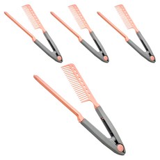 直捲髮空氣梳, 粉色, 4個