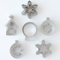 不鏽鋼聖誕節烘焙餅乾模具6件組 MP054, 單一顏色, 1套