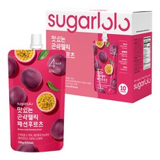 슈가로로 맛있는 곤약젤리 패션후르츠, 150g, 10개