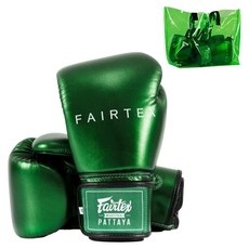 Fairtex 拳擊手套 BGV22 + 半透明袋子, 綠色, 1個