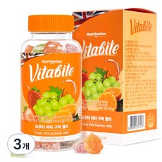 비타바이트 과일맛 멀티 비타 구미젤리 80개입, 240g, 3개