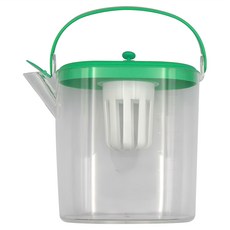 Arnest 耐熱泡茶水壺, 透明色 + 綠色, 1.3L, 1個