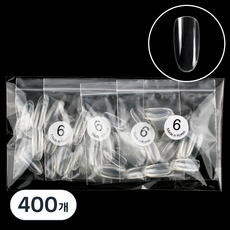 Elvia 指甲尖橢圓形 6 號, 2組, 透明