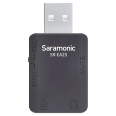 Saramonic 楓笛 音頻轉接頭 SR-EA2S 支援TRS/TRRS 具備靜音功能 USB隨插即用, 1個