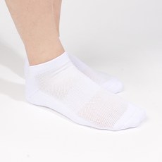 Doobalro 男款網狀腳踝襪 5雙, 白色