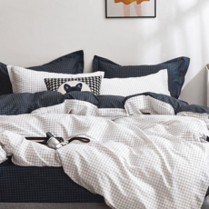 FOCA 韓風設計 100%精梳棉3件式薄枕套床包組