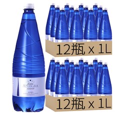 FONTE ALLEGRA 亞莉佳氣泡礦泉水 義大利進口 氣泡細緻 口感清爽, 1L*24瓶
