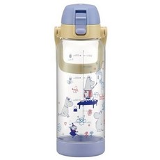 Skater 塑膠大容量直飲水壼, MOOMIN 透明色 + 藍色 + 黃色, 1L, 1個