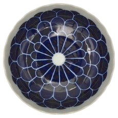 缽 日本製, 染付丸菊, 1個