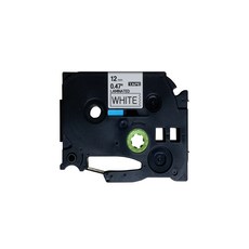 OfficeStore 相容標籤帶 BZ-231, 白底 + 黑字, 12mm