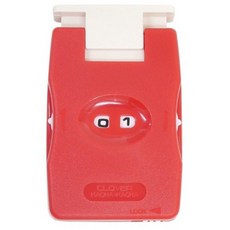 Clover 可樂牌 目數段數記錄器 帶鎖, 紅色, 1個