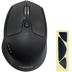 로지텍 M720 Triathlon 멀티 컴퓨터 무선 마우스 M-R0062 + 마우스 피트 세트, 블랙