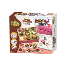 Donerland 天使黏土巧克力甜點套裝, 輕黏土, 甜點矽膠模型, 黏土工具, 巧克力甜點, 415g, 1盒