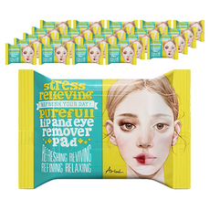 아리얼 스트레스 릴리빙 퓨어풀 립앤아이 리무버 패드 30p, 55g, 25개