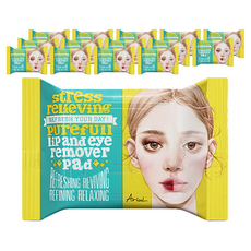 아리얼 스트레스 릴리빙 퓨어풀 립앤아이 리무버 패드 30p, 55g, 15개