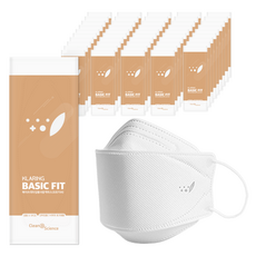 클라링 베이직핏 황사 방역마스크 중형 성인용 KF94, 흰색, 50개, 1개입
