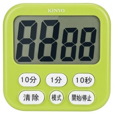 Kinyo 電子式多按鍵正倒數計時器, 綠色, 1個