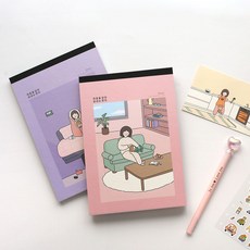 Pinkfoot Bori信紙本 2款+信封 8款 各12入, 紫色+粉色, 1組