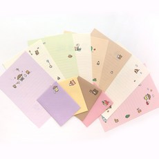 Pinkfoot 4款信封+信封紙 4件組, 粉色、米色、象牙色、紫色, 16個