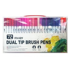 Dong-A PMS Dual Tip Live Callicolor 毛筆 72 色, 混色, 1組