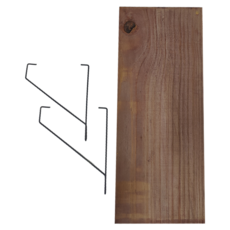 家窩樂 免打孔牆上置物架 簡約款, 大(14 x 15 x 40cm), 深棕, 1層