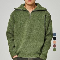 Tradclub 男士極簡基本款半拉鍊針織衫