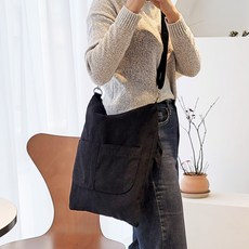 프롬헤븐 라프텔 코듀로이 골덴 에코백 S306