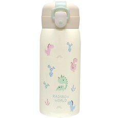 리틀 디노 원터치 보온보냉 텀블러, 옐로우, 350ml, 1개