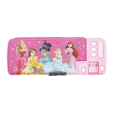 Disney Princesses 迪士尼公主 多功能筆盒 雙面設計 可削鉛筆, 粉色, 1個
