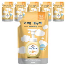 LION 獅王 趣淨 洗手慕斯補充包 痱子粉香, 200ml, 6包