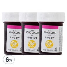 윌튼 아이싱칼라 로즈, 28g, 6개