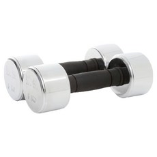 CHANSON 強生 電鍍啞鈴套裝 5KG, 包膠防滑握柄, 鏡面電鍍設計, 2個