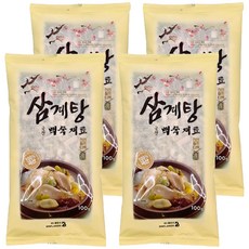 Biniplangsen 韓國產 參雞湯 燉雞 白切肉 萬能高湯材料, 4個, 100g