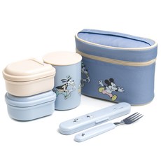 Skater 史努比印花便當盒組 KCLJC6AG 560ml, 米老鼠, 1套